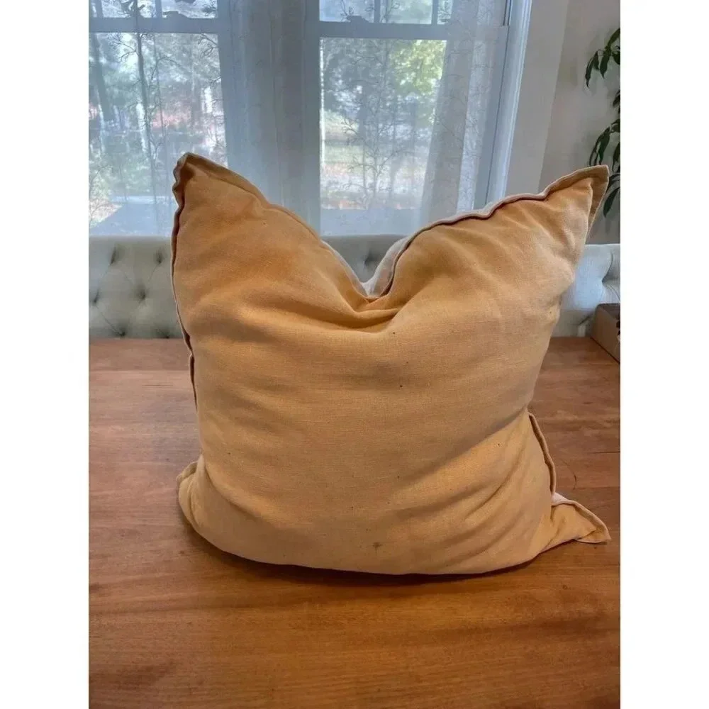 Large Neutral Dual-Tone Throw Pillow